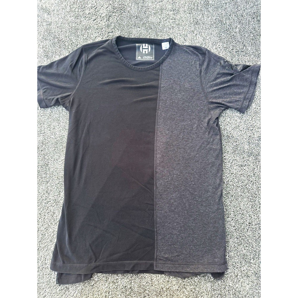 Adidas James Harden Shirt Mens L Black Basketball Training Athletic Tee